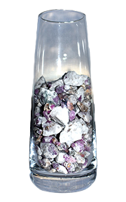Ruby Pebble Mix in Glass